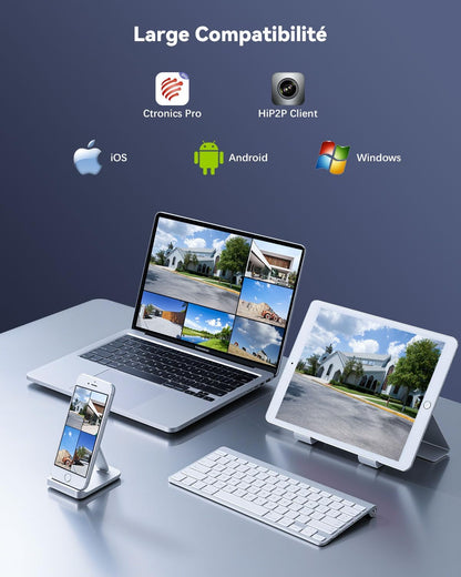 4K Wifi Beveiligingscamera – Beveiligingscamera Buiten – PTZ Camera – Draadloze Camera – Bewakingscamera – 5x Zoom – Mensdetectie & Kleuren Nachtzicht