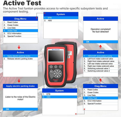 Autel MaxiCheck Pro OBD2 Scanner Voor ABS Rembloeding, Oliereset, SRS, SAS, EPB, BMS, DPF Voor Specifieke voertuigen, NIET Universeel