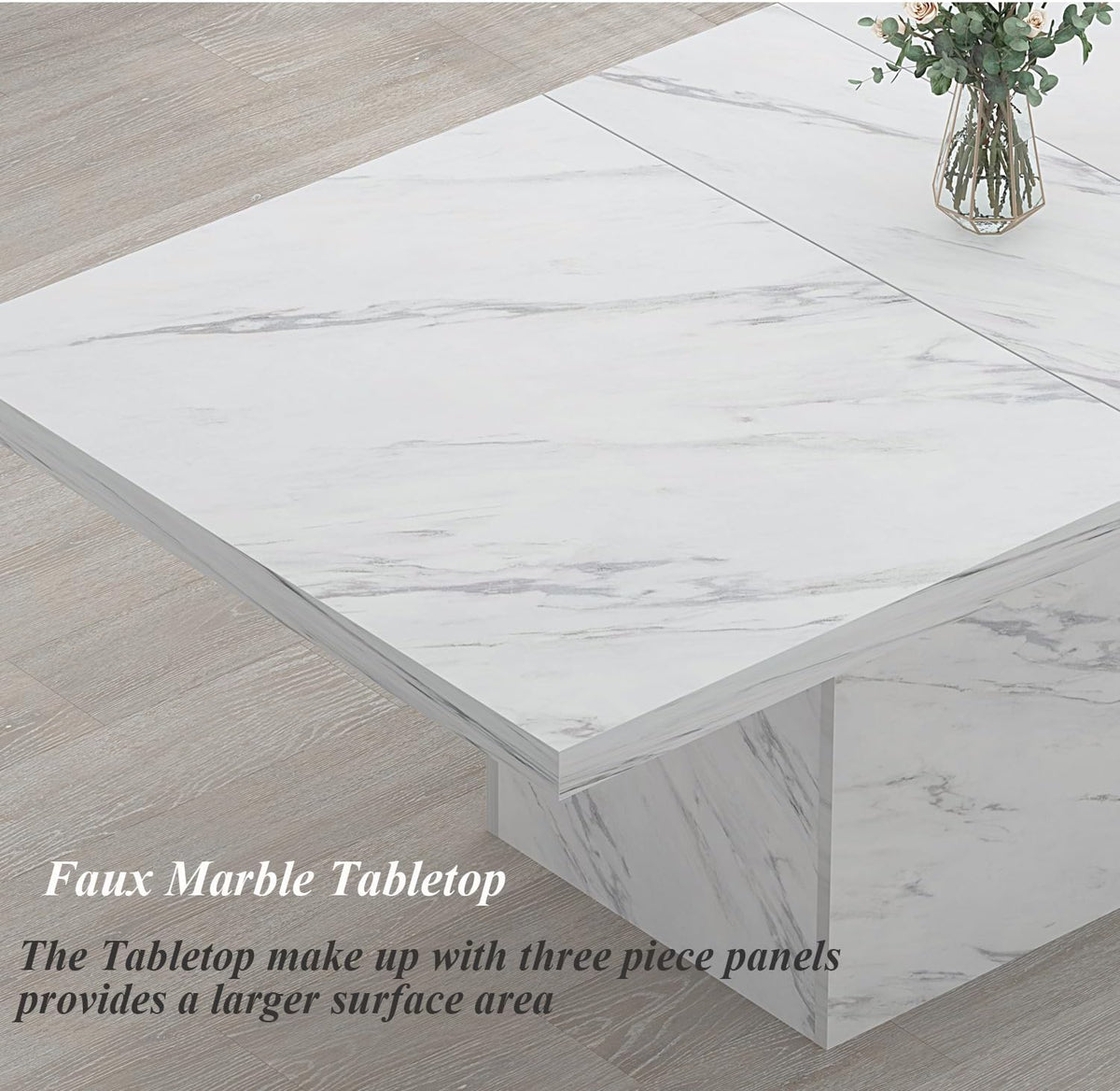 Eettafel – Keukentafel – Eetkamertafel – Tafel – Witte Tafel – Kunstmarmeren Blad – Industriële Houten Onderstel – 180 x 80 cm – Geschikt Voor 6-8 Personen