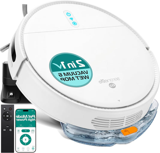 Robotstofzuiger – Robotstofzuiger met dweil – Robotmop – Automatische stofzuiger – Slimme robotstofzuiger – 700Pa zuigkracht – App bediening