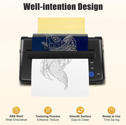 Tattoo Printer – Transferprinter – Thermische Copier – Stencil Maker – Draagbare Mini Printer – Snel En Efficiënt – Geschikt Voor A4 Papier