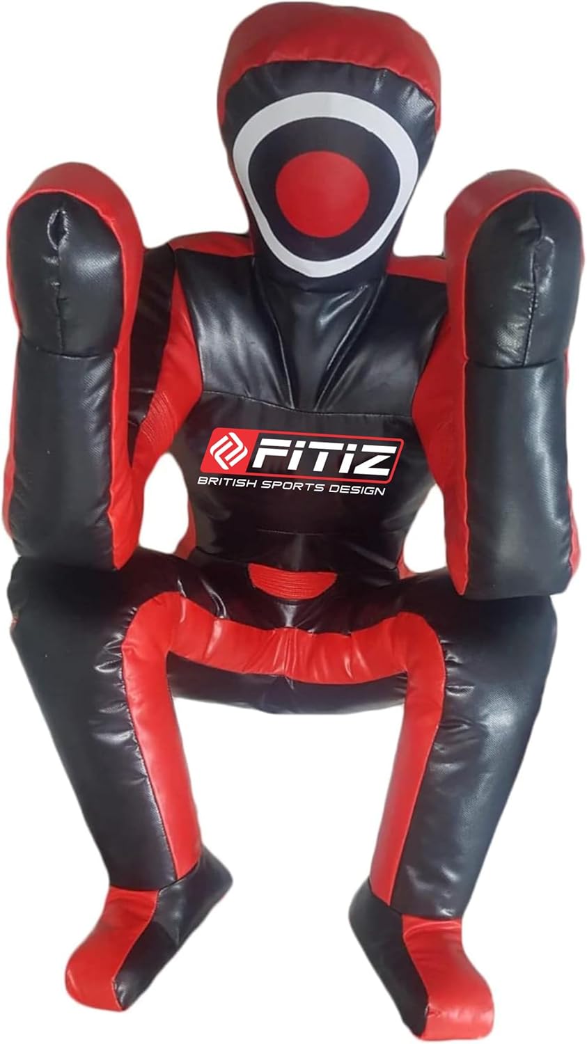 MMA Grappling Dummy Judo Bokszak Dummy BJJ Worstelen Dummy Zittende Positie Braziliaanse JIU Jitsu Inzending Zelfverdediging Training Vinyl Multicolor Kies Dummy 170cm ONGEVULD