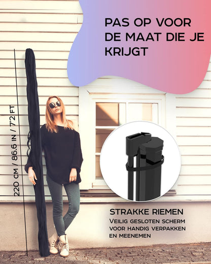 PropVue Projectiescherm met standaard, 100 inch (ca. 254 cm) projectiescherm voor binnen en buiten, voor film- of kantoorpresentatie, instelbaar van 16:9 tot 4:3, HD-premium kreukvrij statiefscherm voor projector