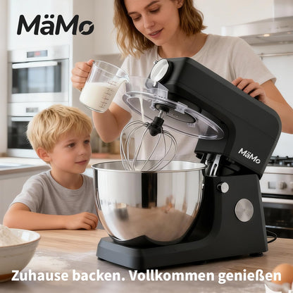 Keukenmachine met 1900 W – deegmachine, led-touchscreen, roerapparaat en mixer voor kneden, slagroom en vlees – 8 l roestvrijstalen kom, 11 snelheden, 6 programma's, 3-delige patisserieset