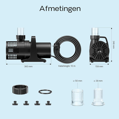 SunSun CMP-28000 hoogrendement vijverpomp 28.000l/h filterpomp 580W beeklooppomp debiethoogte 7,5m