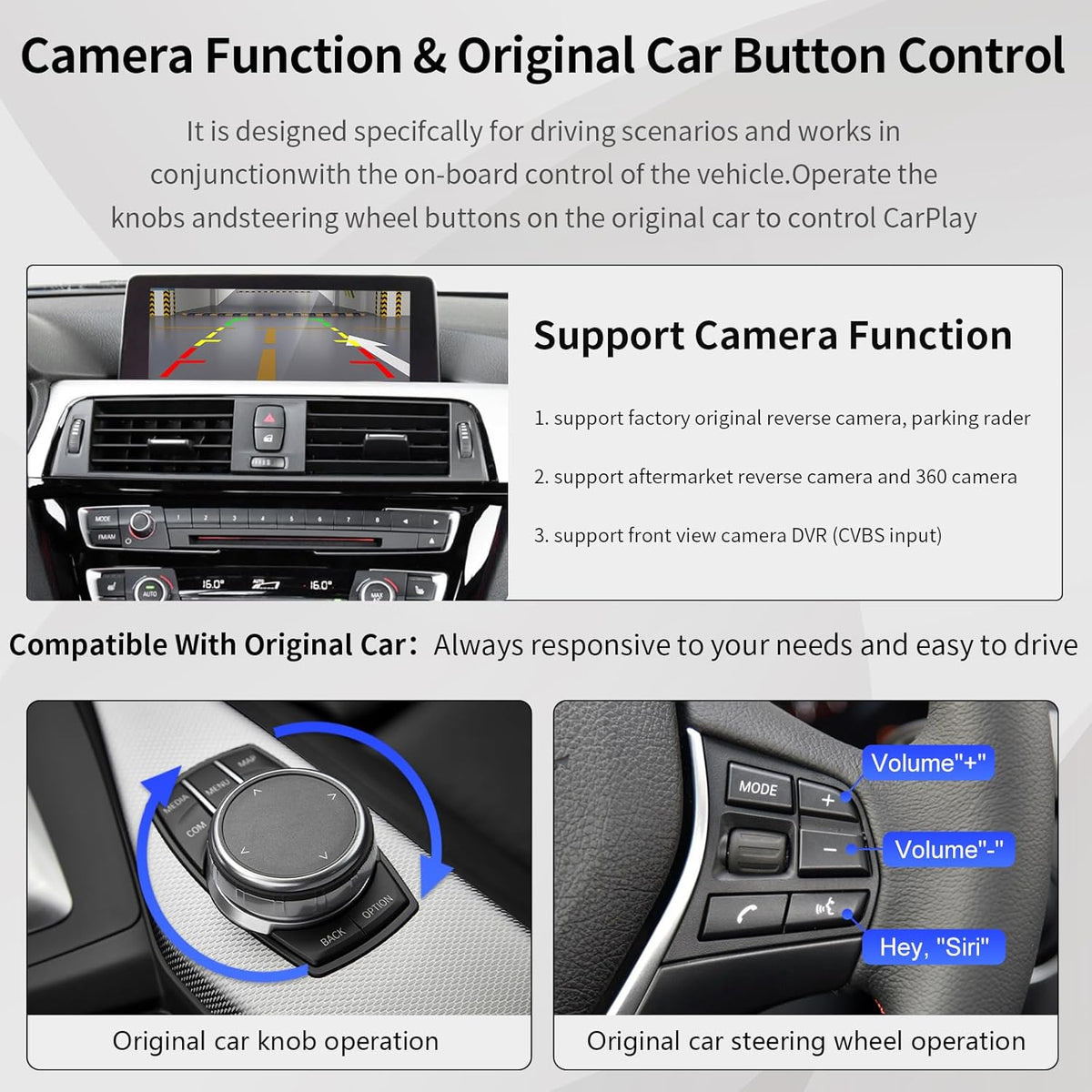 Draadloze CarPlay Android Auto Interface – Smartphone Connectiviteit Module – Auto Multimedia Adapter – EVO Systeem Upgrade – Draadloos & Bekabeld – Ondersteuning Navigatie & Camera