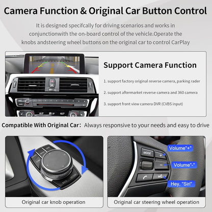 Draadloze CarPlay Android Auto Interface – Smartphone Connectiviteit Module – Auto Multimedia Adapter – EVO Systeem Upgrade – Draadloos & Bekabeld – Ondersteuning Navigatie & Camera