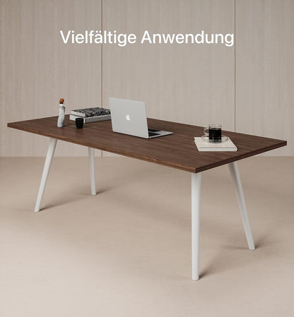 Desktronic Tafelblad 200 x 80 cm - Perfect voor het in hoogte verstelbare bureau, eettafels en meer - gemaakt in Europa - 25 mm stevig tafelblad duurzaam (eikenhout)