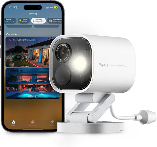 Aqara 4MP CameraHub G5 Pro PoE, Real Color Night Vision Security Camera Outdoor, HomeKit Security Video, Thread-Border Router, Local Detection, Thread/Zigbee, Supports Alexa, Google, Smartthings - QUORE