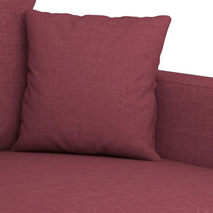 Gecheer 3 Seater Sofa Lounge Sofa with Armrests, Club Bench, Guest Bed, Sofa Bed, Living Room Bed, Sofa Bed, 198 x 77 x 80 cm (W x D x H), Metal Frame, Three Seater, Wine Red - QUORE