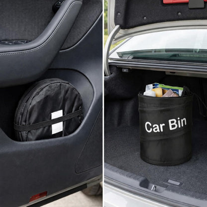 Praktische auto-afvalbak met deksel, auto-accessoire voor deur en middenconsole, handige kleine prullenbak voor personenauto’s, vrachtwagens en SUV’s