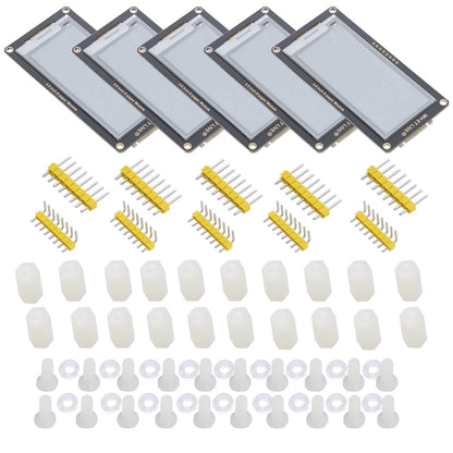 AZDelivery 5 x "2,9 inch ePaper Display Module, 296x128 e-Ink Display Module, low power consumption, SPI support, compatible with control boards and 3.3V/5V MCU interface