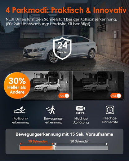 Dashcam – Autocamera – Auto Camera – Dashcam Voor En Achter – Dubbele Lens – 1944P Voor En Achter – 5GHz Wifi En WDR Nachtzicht