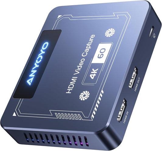 HDMI Video Grabber – Capture Card – Video Capture Card – HDMI Capture Card – Opnamekaart – 4K60 Pass-Through – Bijna Nul Latentie