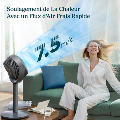 Intelligente Staande Ventilator – Ventilator – Vloerventilator – Koelventilator – Slaapkamerventilator – 20 dB Stil – WiFi App en Spraakbediening