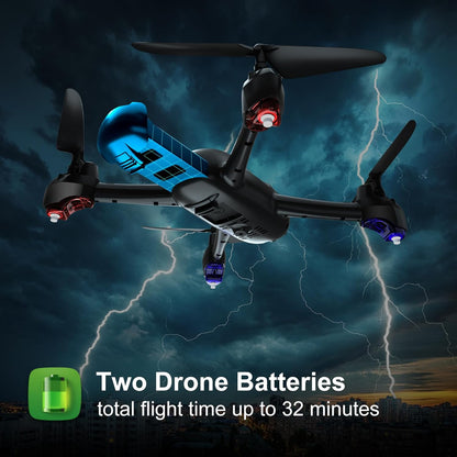 Loolinn | GPS Drone met HD 1080P Camera voor Beginnersdrone - RC Quadcopter met 1080p Camera, Volgmodus, GPS Automatische Terugkeer, 32 Minuten Vliegtijd (Cadeau voor Beginners)