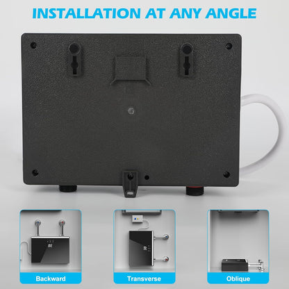 Ownant Mini-doorstroomboiler, elektrische doorstroomboiler, 5500 W, 220 V, mini-instant boiler, doorstroomboiler, tank voor badkamer, keuken (zwart, 5500 W met doucheset)
