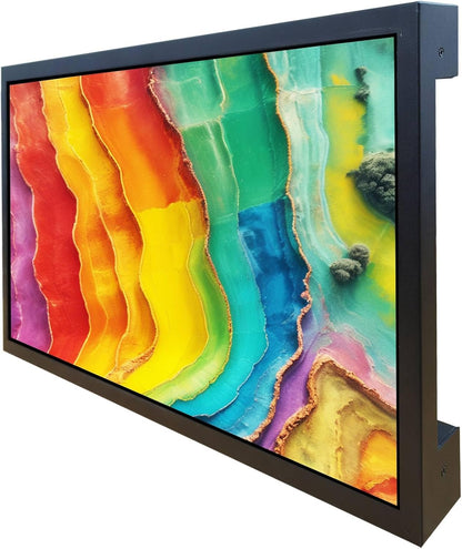 VSDISPLAY 18,5 inch industrieel TFT-LCD-touchscreen, 1920 x 1080, H/D-video-aansluiting, VGA DVI, metalen behuizing met standaard.