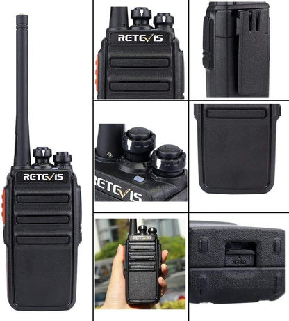 Retevis RT24 Portofoons PMR446 Vergunningsvrije 16 Kanalen CTCSS/DCS VOX Oplaadbare Walkie Talkies (6 Stuks) met 6-weg Lader (1 Stuk)