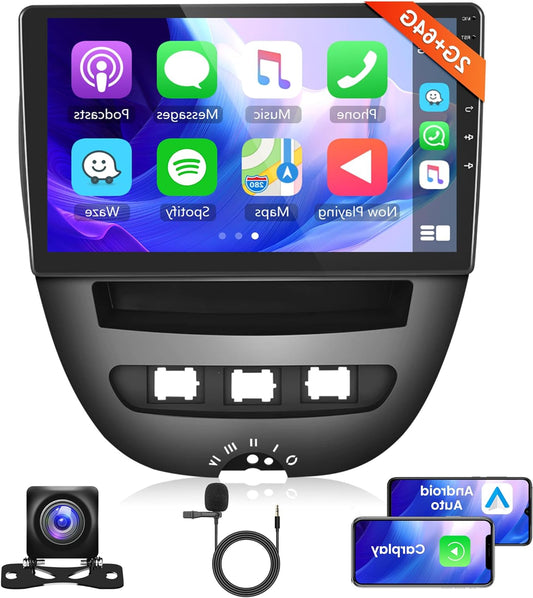 2 DIN Autoradio – Android Autoradio – Multimedia Systeem – Navigatie Radiosysteem – 10,1 Inch Touchscreen – Android 13 Met Draadloze CarPlay & GPS Navigatie - QUORE