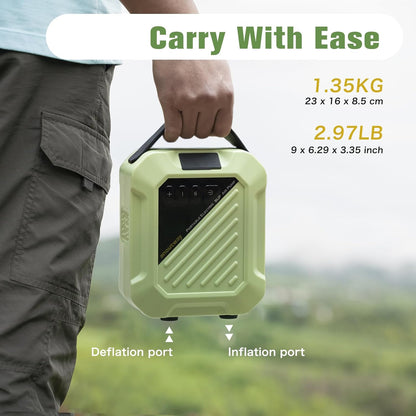 20PSI Hoge druk Smart SUP-luchtpomp, 2025 nieuwe oplaadbare batterijvoeding, intelligente tweetraps inflatie en deflatie, auto-off voor stand-up paddleboards, surfvlieger, tent