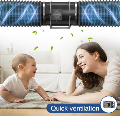 Regelbare buisventilator 200 mm – Afzuigventilator, afvoerventilator, kanaalventilator, inline ventilator – EC-motor, 935 m³/uur