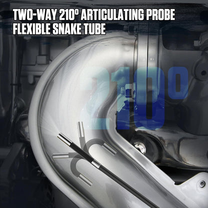 AUTOOL Twee-weg 210° endoscoopcamera met licht, 0,2 inch Borescope inspectiecamera, 5 inch 1080P scharnierende Borescope met LED-licht 3FT flexibele kabel, 32GB SD-kaart