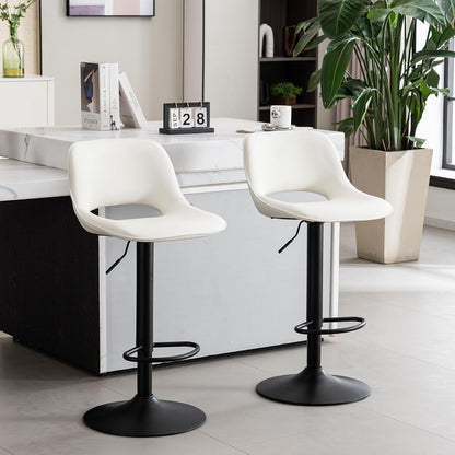 YOUNIKE Bar stool set of 2 white - QUORE