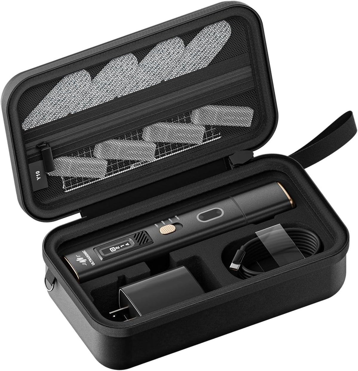 2-in-1 ultrasone snijder, 35w handheld, lichtgewicht, ultrasoon mes, met 50 messen en OLED-display, geschikt voor 3D-printmodellen van kunststof, hout, hars, polyethyleen en leer