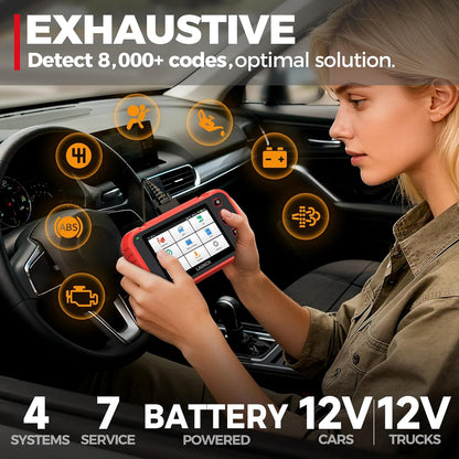 OBD2 Scanner – Diagnosetool – Foutcode Lezer – Auto Scanner – Truck Scanner – 7 Resetfuncties – Gratis Levenslange Updates