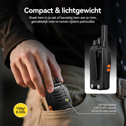 Retevis H777D Portofoons met 10-Voudige Oplader, LCD-Scherm, 1200 mAh-Batterij, Type C-Oplader, Eenvoudig te Koppelen, Langeafstandsradio voor Beveiliging, Hotel (10 Stuks)