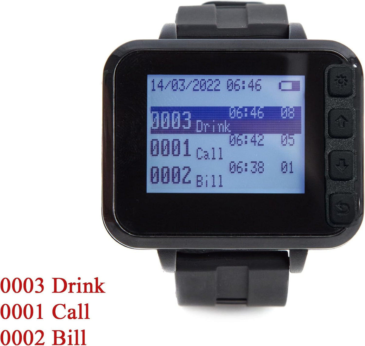 Caregiver Pager Wireless Caregiver Call Button-Wireless Calling System for Restaurant Hospital Clinic Nursing Home10 Portable Transmitters 1 Plugin Receivers 2 Watch Receiver - QUORE