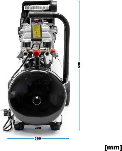 Luchtcompressor – Luchtdrukcompressor – Werkplaatscompressor – Persluchtcompressor – Mobiele Compressor – 50 Liter Tank – 1500 W 2 pk Motor