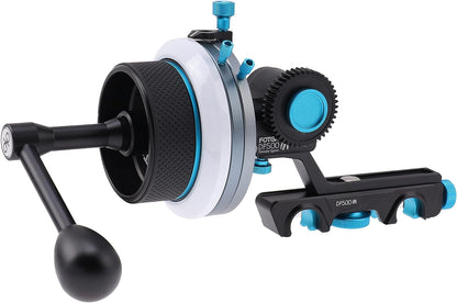 Fotga Upgraded DP500 Mark III Quick Release Dempen Follow Focus A/B Hard Stop voor 15mm Rods Rig Fit voor alle DSLR Videocamera's als Blackmagic BMCC BMPCC Canon 5D MarkII MarkIII 5DIV Sony A7R A7RII A7 A7II A7S A7SII Panasoic GH3 GH4 Nikon D500 BMPC URSA