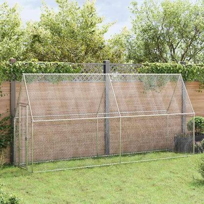 Kippenkooi – Kippenren – Poultry Cage – Kippenhok – Gevogelte Ren – 400x170x177 cm – Gegalvaniseerd Staal – Weerbestendig & Ruim