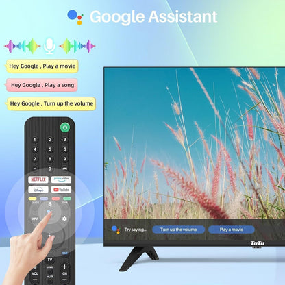TuTu Smart TV 32 inch (80 cm) WiFi Bluetooth Android verbonden tv met Netflix, Prime Video, Disney+, Triple Tuner, Chromecast Built-in, TUS32HN1AC, 2024