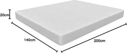 miasuite i sogni italiani Matras Memory afneembaar, 140 x 200 cm, hoogte 20 cm, allergeenvrij, mijtbestendig, ademend - One