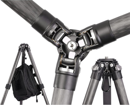 Leofoto - Ranger - Carbon Statief - Max. Hoogte: 48 cm - Min. Hoogte: 8 cm - Benen verstelbaar in 3 Hoeken - Ideaal voor Macrofotografie - LS-365C