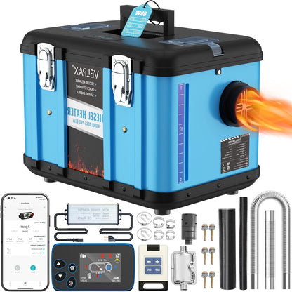 Diesel Air Heater, 12 V, Auxiliary Heater, 5 kW Diesel Air Heater, Standing Diesel Air Heater with LCD Display for Trucks - QUORE