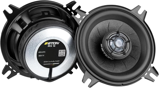 ETON PFX 10 - geluidssterk 10 cm / 4 inch coaxiaal systeem, autoluidspreker voor voor- of achterkant, geluidssysteem met 80 watt, ook geschikt voor campers, bussen, bestelwagens, 1 paar