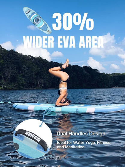 Niphean Opblaasbare paddleboard met (beginnervriendelijke) stabilTrac-vin en duurzame SUP-accessoires, 3 m, om op te staan, voor volwassenen en jongeren, veelzijdig voor yoga, cadeau-ideeën