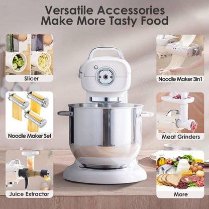 ZACME KMA0270 Keukenmachine, kneedmachine, 8L voedselmixer met display, 1500 W elektrische keukenmixer met tandhaak, draadwiel en beater, 11-speed Staande mixer,Commercieel gebruik