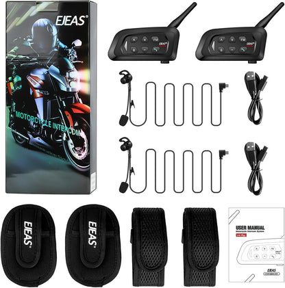 EJEAS V4C Plus 2 Pcs Professional Football Referee Bluetooth Intercom, 1200 Meters, 4 People Simultaneously Duplex Speaking for Football and Handball Referees