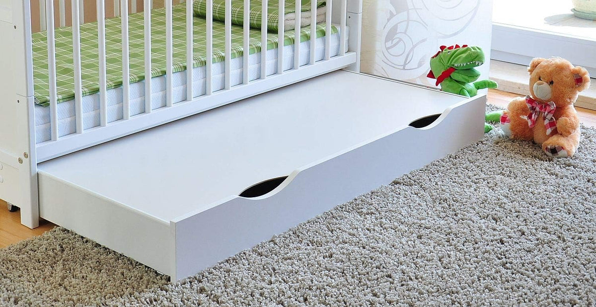 Babybedje – Wieg – Ledikant – Kinderbed – Juniorbed – Verstelbaar Met 3 Hoogtes – Met Opberglade En Aloe Vera Matras
