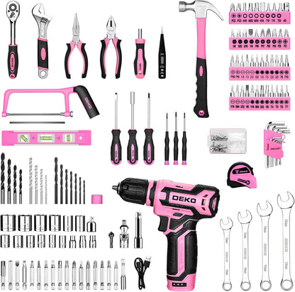 Gereedschapsset – Boorset – Klusset – Accu Gereedschap – Doe-Het-Zelf Set – 238-Delig Compleet – 12V Accuschroefboormachine – Draagbare Koffer Met Lade