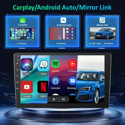 4G+64G Android Autoradio voor Mazda 3 2003-2009 met 1280 * 720 Touchscreen, 9 Inch Radio met Draadloze CarPlay & Android Auto, 32EQ DSP, WiFi, GPS, FM RDS, Bluetooth 5.0, SWC+Achteruitrijcamera