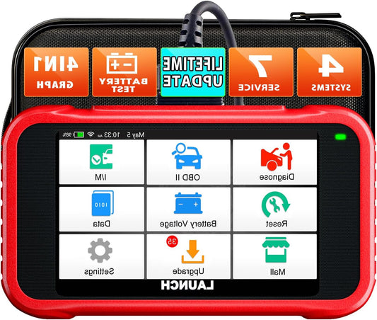 OBD2 Diagnosescanner – Auto Uitlezer – Foutcode Scanner – Motor Diagnose – ABS Scanner – 5-inch Touchscreen – 7 Resetfuncties