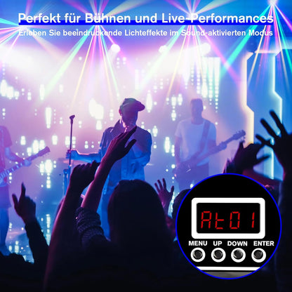 Moving Head LED Stage Light – Discolamp – Partyverlichting – DJ Licht – Podiumlicht – 120W RGBW LED + Stroboscoop – DMX512 Muzieksynchronisatie