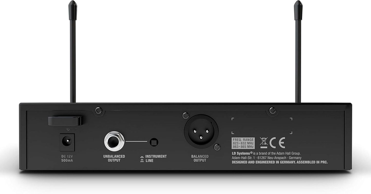 LD Systems U308 BPH - radiosysteem met bodypack en headset - 863-865 MHz + 823-832 MHz