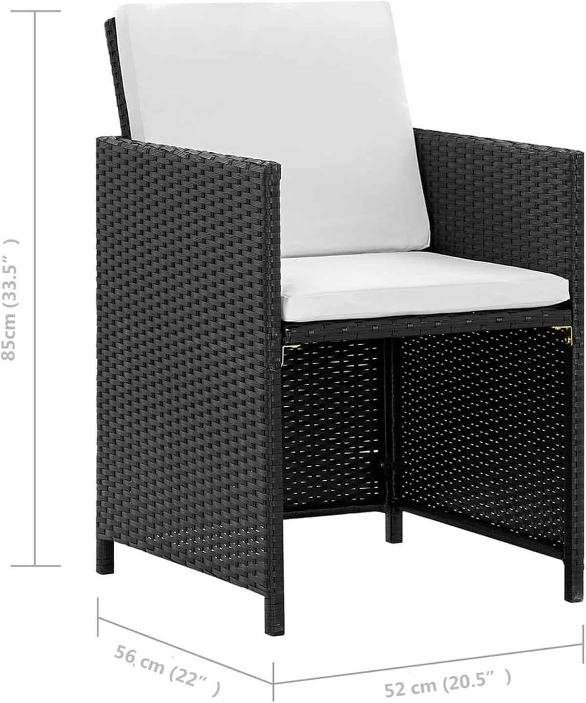 5-Piece Garden Dining Set with Cushions Garden Furniture Set Garden Table with Chairs Set Dining Lounge Garden Furniture Set Poly Rattan Black - QUORE